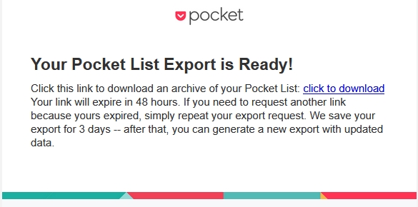 Exportのダウンロードのリンク